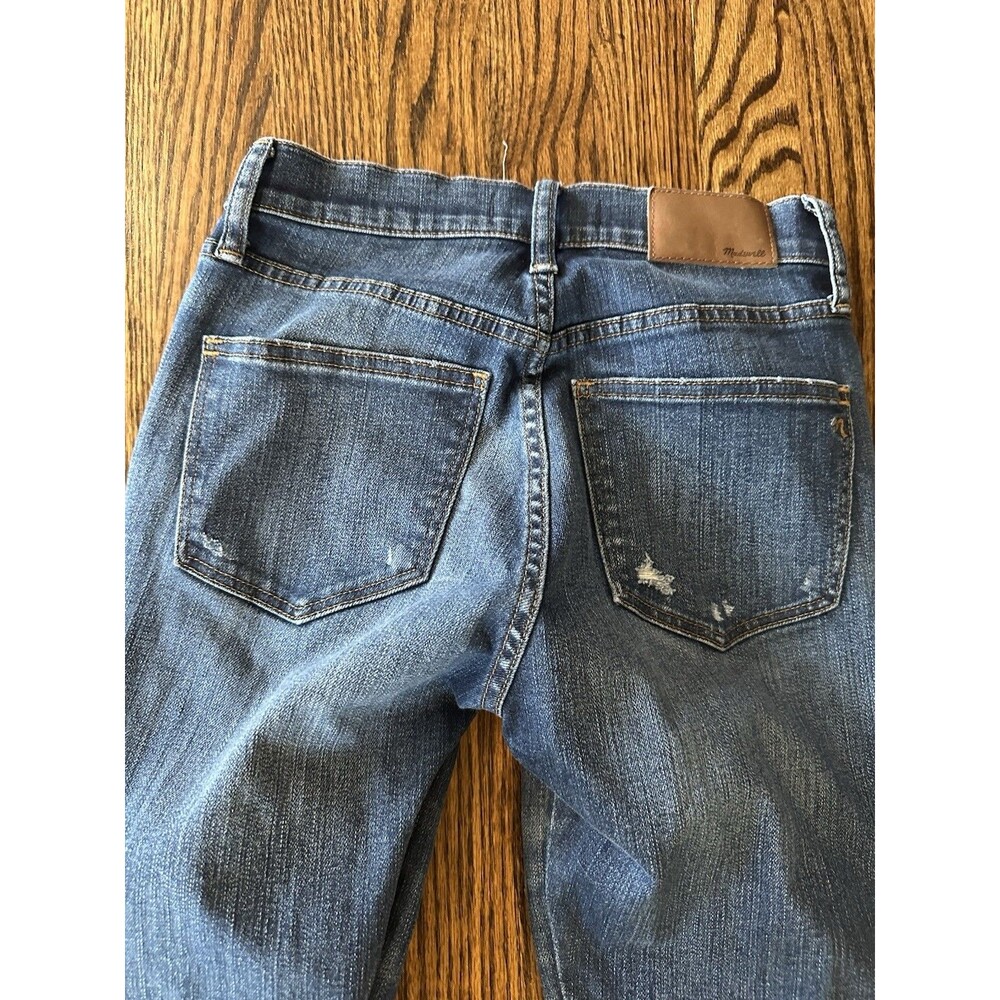 Madewell Women’s Size 24 Blue 9" High Riser Skinny Skinny Jeans Distressed - Picture 8 of 9